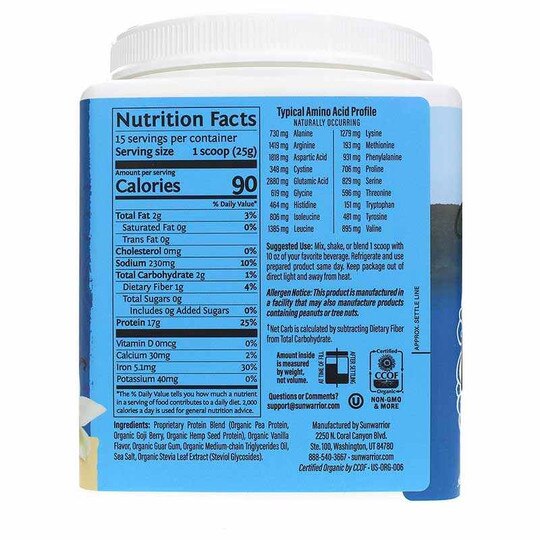 Warrior Blend Organic Protein, SUW